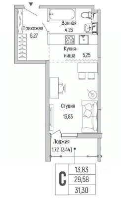 1к. квартира