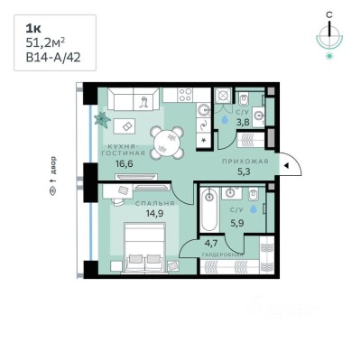 1к. квартира