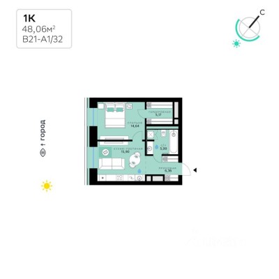 1к. квартира