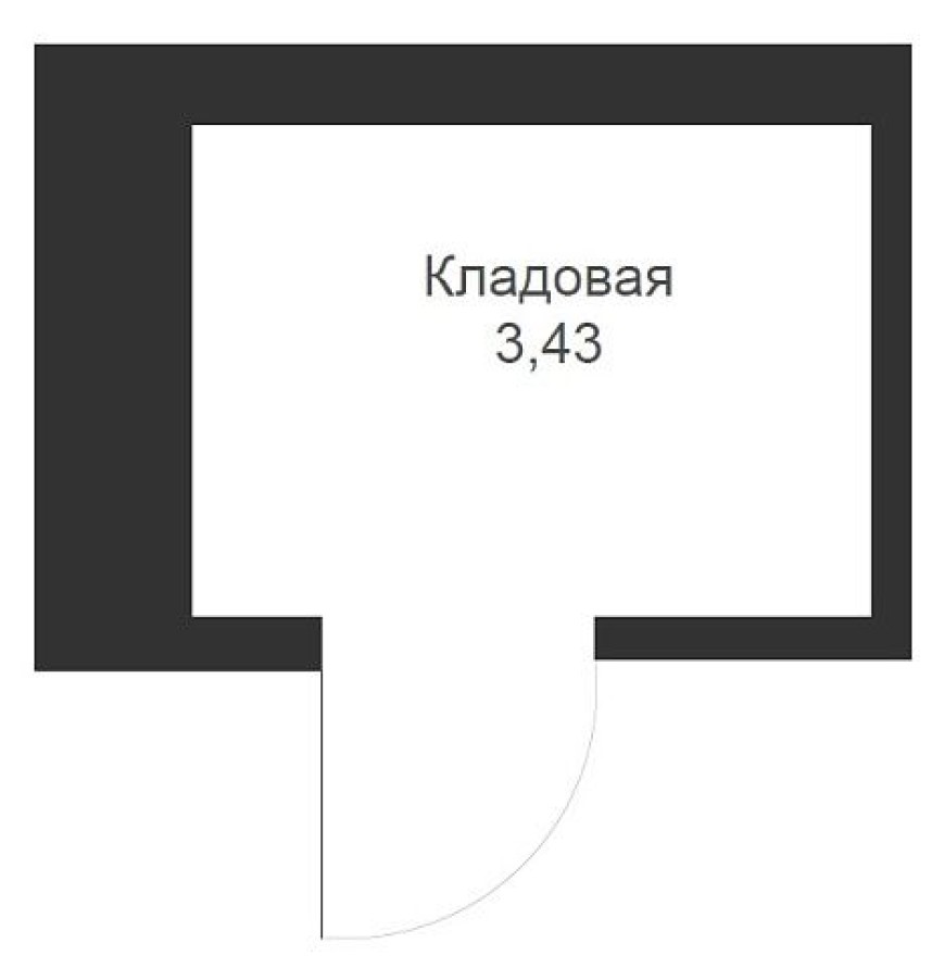 Кладовая на этаже, 3.4 м²