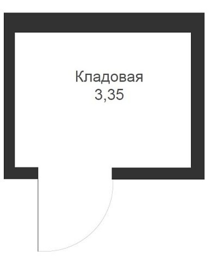 Кладовая на этаже, 3.4 м²