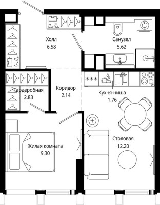 1к. квартира