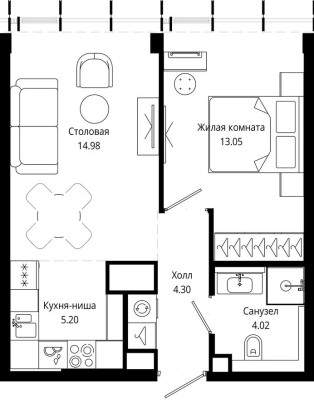 1к. квартира