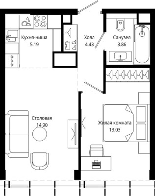 1к. квартира