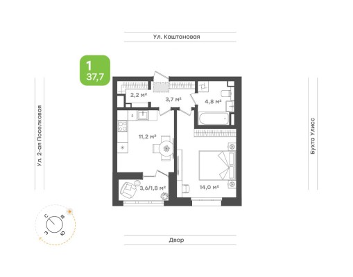 1к. квартира