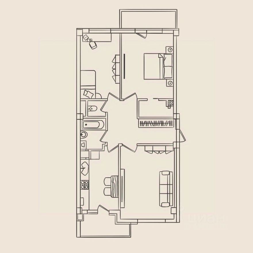 3к. квартира, 85.4 м²