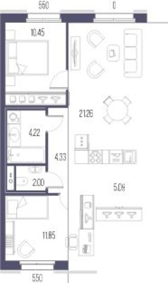 2к. квартира