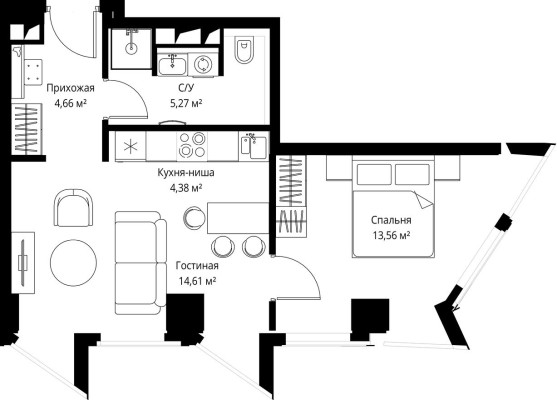 1к. квартира