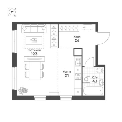 1к. квартира