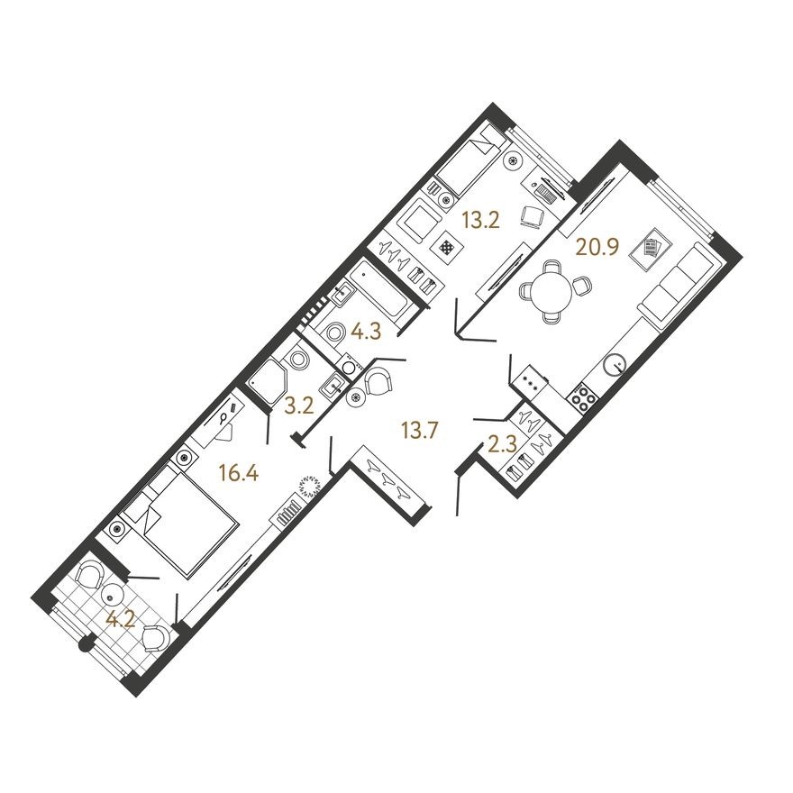 2к. квартира