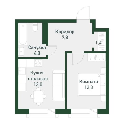 1к. квартира