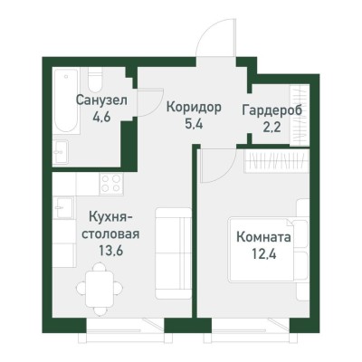 1к. квартира