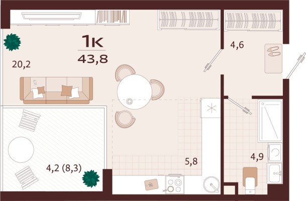 1к. квартира