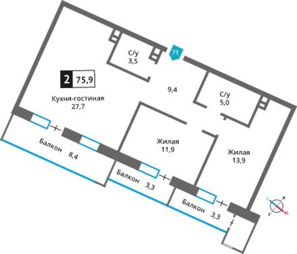 2к. квартира