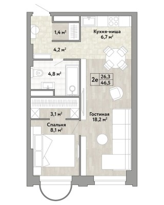 1к. квартира