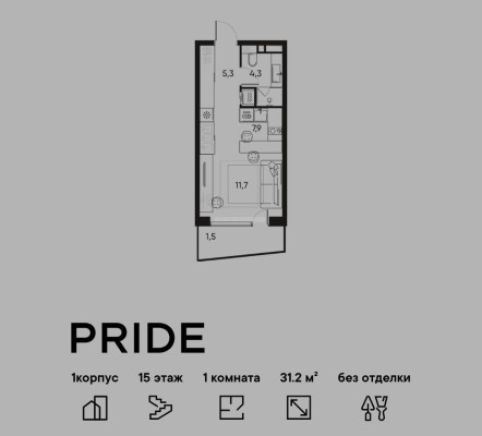 1к. квартира