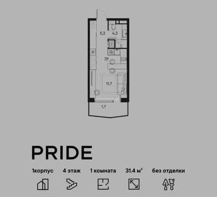 1к. квартира