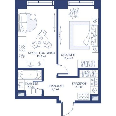 1к. квартира