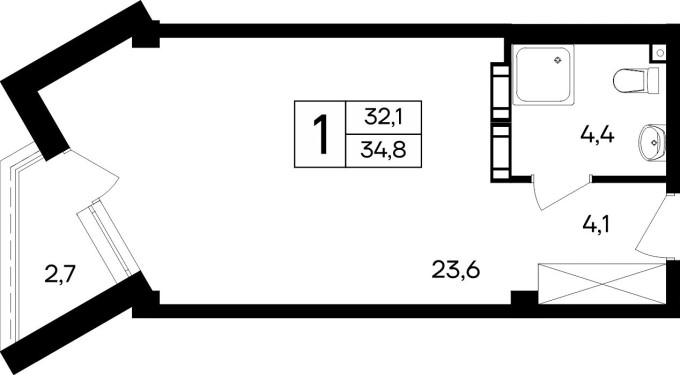 1к. квартира