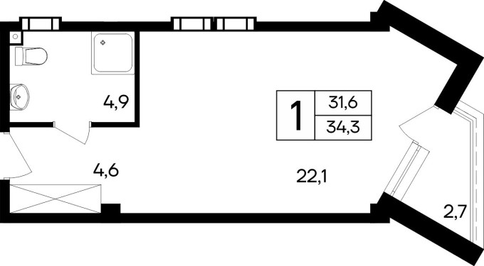 1к. квартира