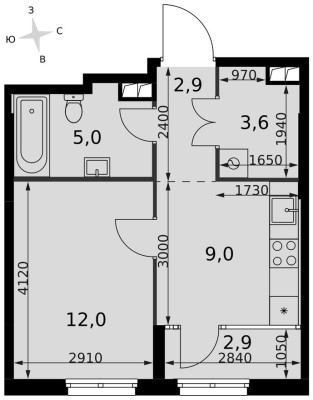 1к. квартира