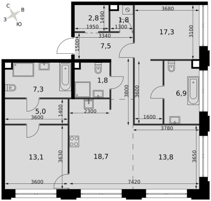 3е квартира