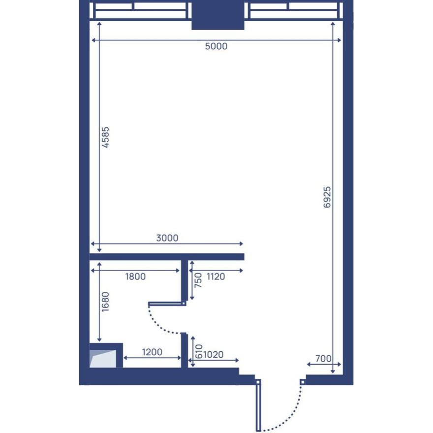 Студия-квартира, 33.5 м²