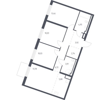 3к. квартира