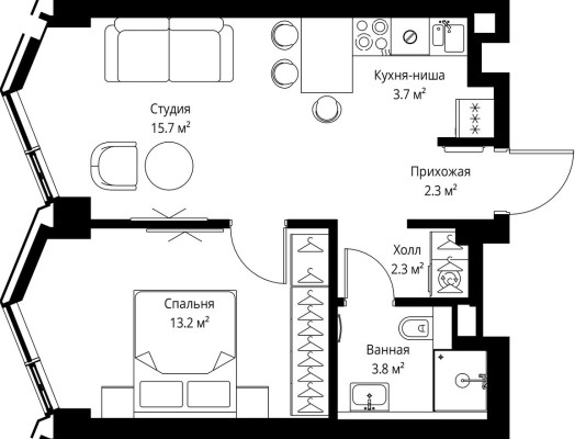 1к. квартира