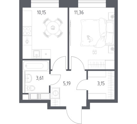 1к. квартира