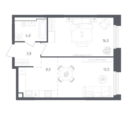 1к. квартира