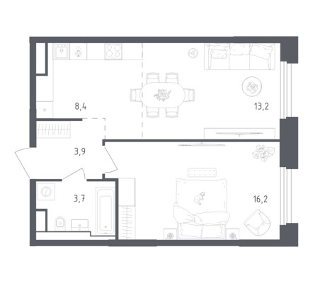 1к. квартира