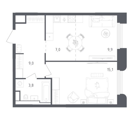 1к. квартира