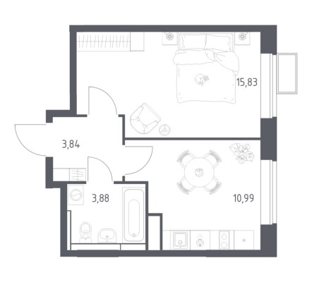 1к. квартира