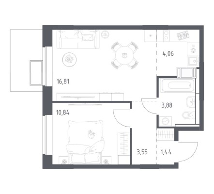 1к. квартира