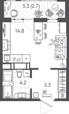 1к. квартира