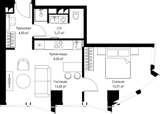 1к. квартира