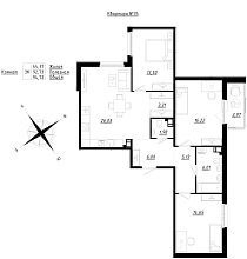 4к. квартира, 94.7 м²