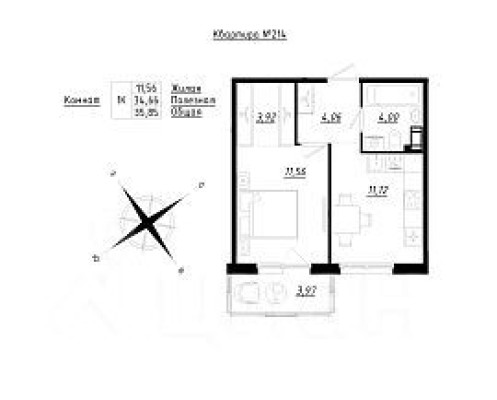 1к. квартира