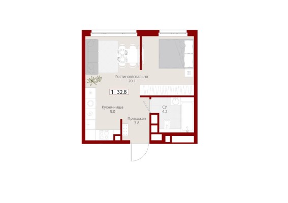 1к. квартира