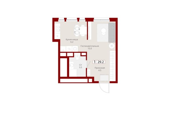 1к. квартира