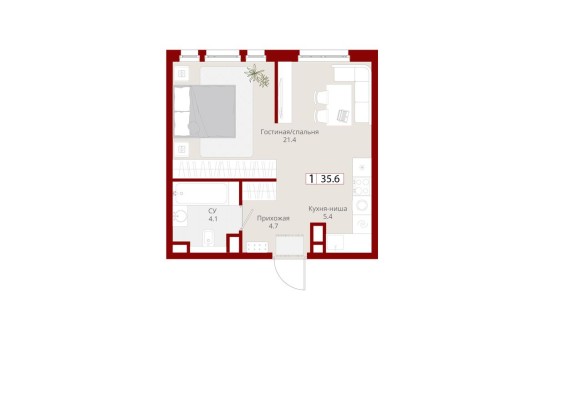 1к. квартира