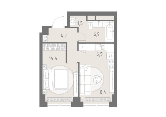 2к. квартира