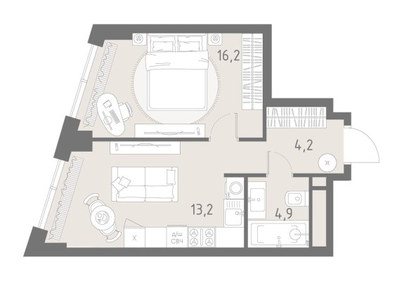 2к. квартира