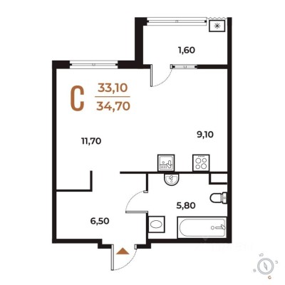 1к. квартира