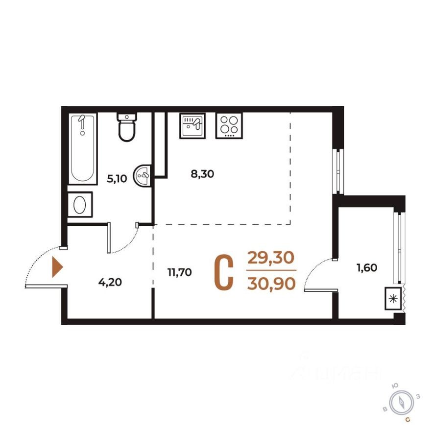 1к. квартира