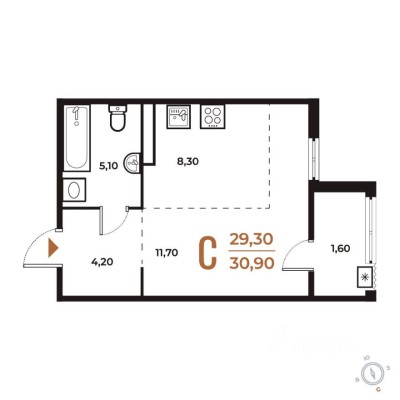 1к. квартира