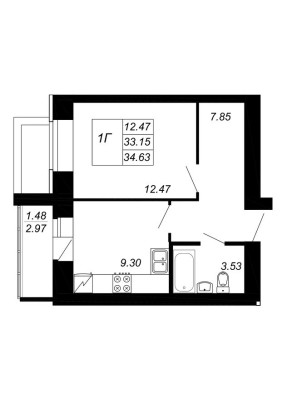 1к. квартира