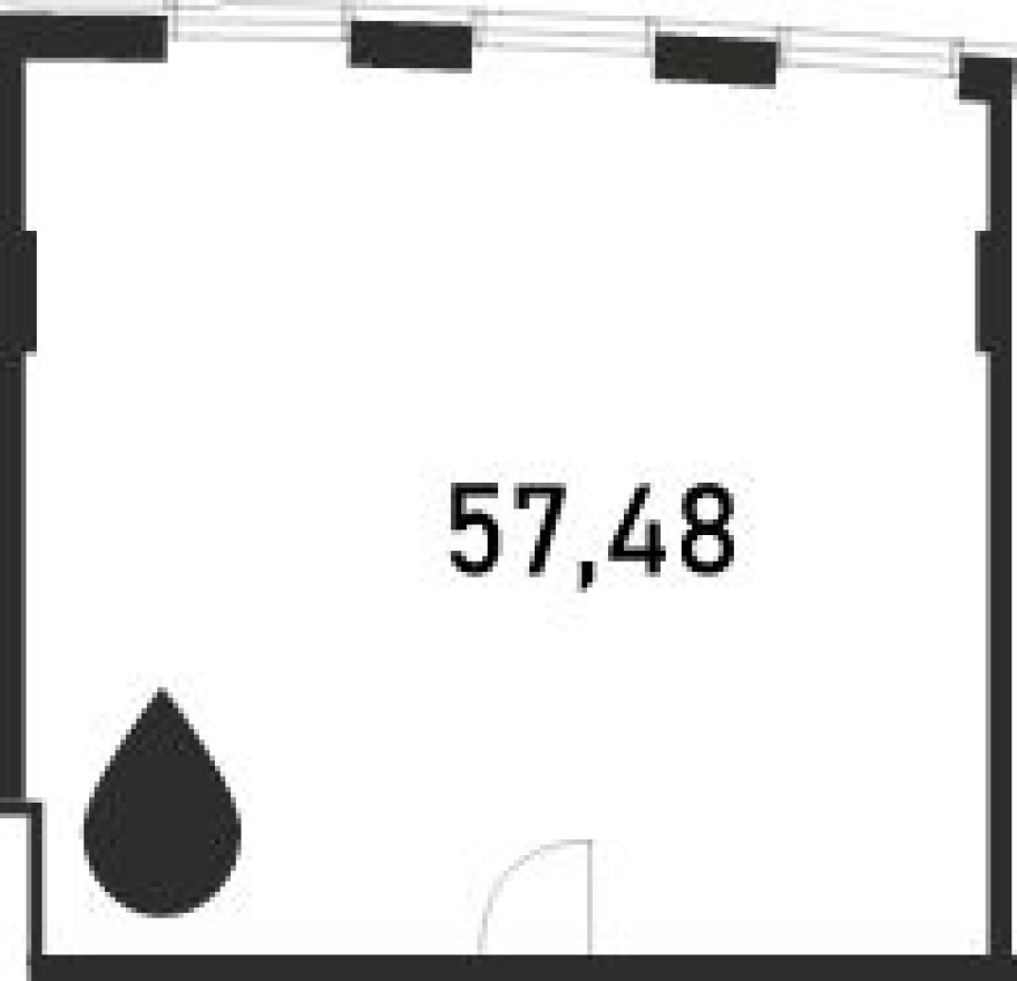 Офисное помещение, 57.5 м²