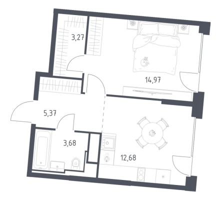 1к. квартира